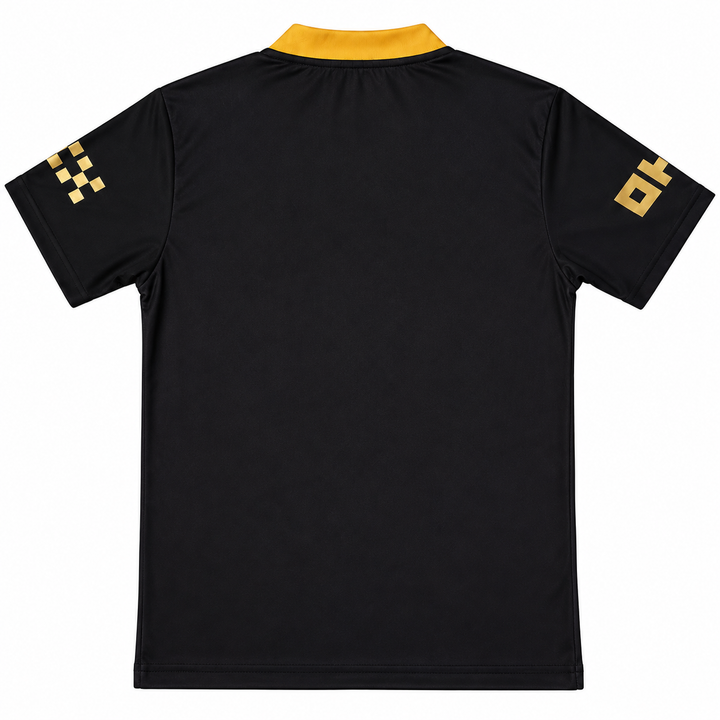 Manchester City Black Football Jersey – Gold Detail Fan Shirt